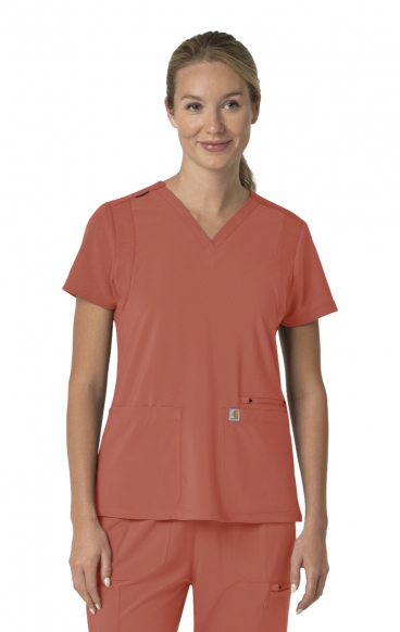 *FINAL SALE 3XL C13210 Carhartt Force Cross-Flex Flex Panel V-Neck Women's Top