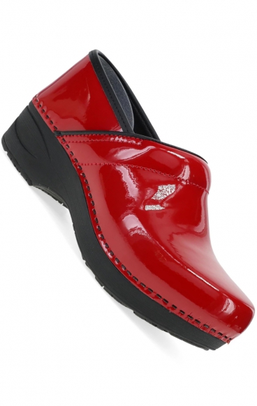 Wide XP 2.0 Red Patent Slip Resistant Women's Clog by Dansko