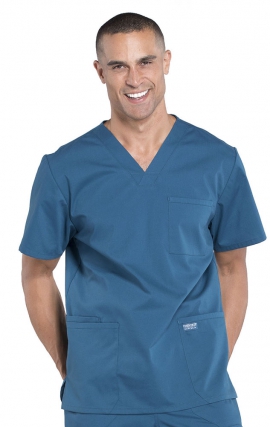 WW695 Workwear Professionals Men's 4 Pocket V-Neck Top by Cherokee