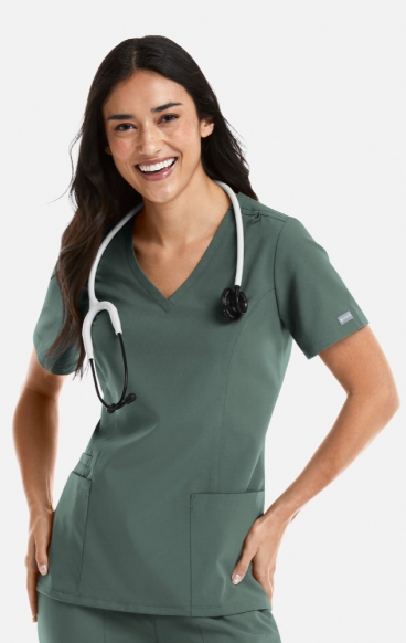 *VENTE FINALE M 5001 Maevn Momentum Haut à double col en V pour femmes