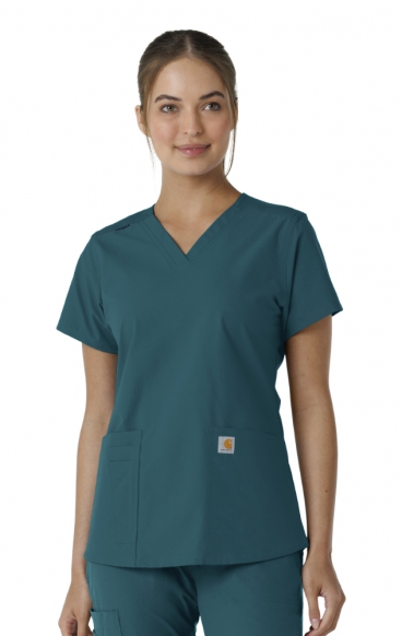 *VENTE FINALE S C12313 Carhartt Force Essentials Haut à Col en V avec Panneaux en Tricot