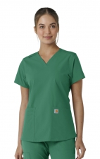 C12313 Carhartt Force Essentials Haut à Col en V avec Panneaux en Tricot