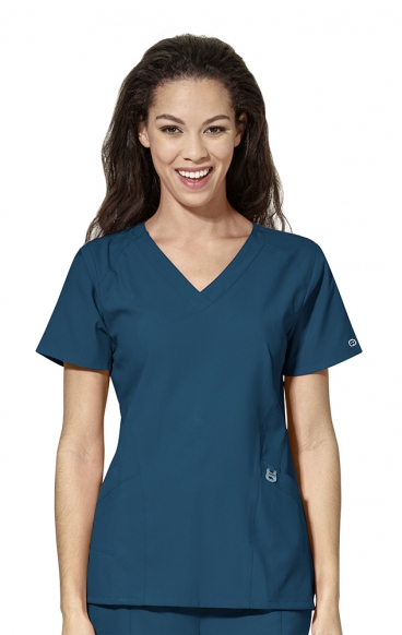 *FINAL SALE 4XL 6155 W123 Stylized V-Neck 4 Pocket Top by WINK