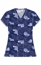 TF796 Tooniforms Haut Imprimé à Col en V avec 2 Poches par Cherokee - Painterly Paisley