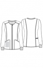 CKA384 Allura Round Neck Zip FroCKA384 Allura Veste d'Échauffement à Col Rond Zippée par Cherokeent Jacket by Cherokee