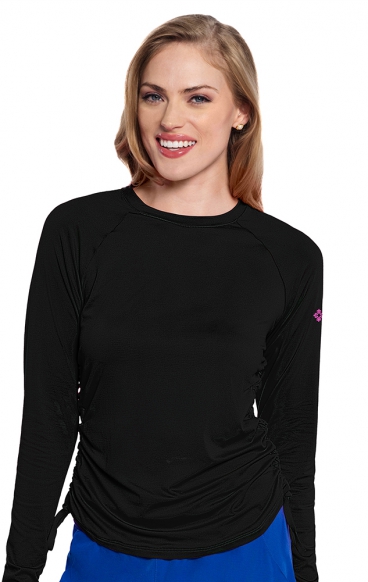 *VENTE FINALE XL MC700 Amp Haut Underscrub Fronc&eacute; Longueur R&eacute;glable &agrave; manches Longues par Med Couture