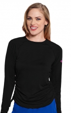 MC700 Amp Ruched Adjustable Length Long Sleeve Underscrub Top by Med Couture