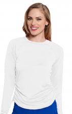 MC700 Amp Ruched Adjustable Length Long Sleeve Underscrub Top by Med Couture