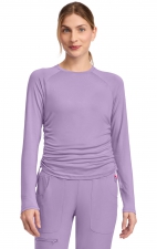 MC700 Amp Ruched Adjustable Length Long Sleeve Underscrub Top by Med Couture