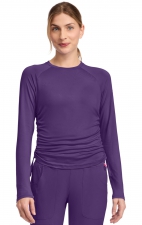 MC700 Amp Ruched Adjustable Length Long Sleeve Underscrub Top by Med Couture