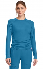 MC700 Amp Ruched Adjustable Length Long Sleeve Underscrub Top by Med Couture