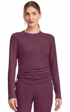 MC700 Amp Ruched Adjustable Length Long Sleeve Underscrub Top by Med Couture