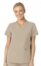 C12113 Carhartt Force Modern Fit Women's V-Neck Top