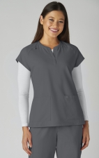 C102 Reese Split Neck Top from Cureology by koi