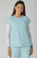 C102 Reese Split Neck Top from Cureology by koi