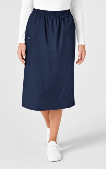 *FINAL SALE L 701 WORK Pull On Cargo Scrub Skirt by WINK