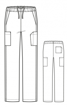 5855T Tall W123 Pantalon Unisexe Multi-Cargo