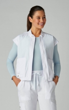 476 Solis Eloise Mandarin Collar Zip Front Vest by koi