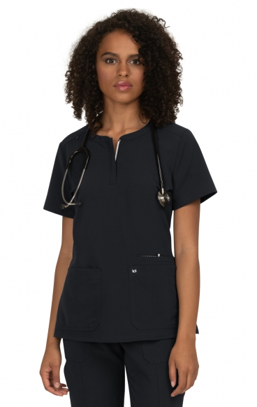 1009 Next Gen Back in Action Zipper Neck Top by koi 