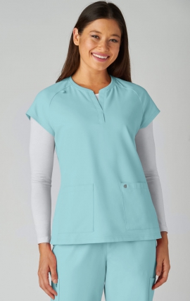 C102 Reese Split Neck Top from Cureology by koi