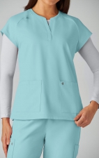 C102 Reese Split Neck Top from Cureology by koi