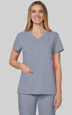 C101 Cureology Cardi Modern 2 Pocket V-Neck Top by koi