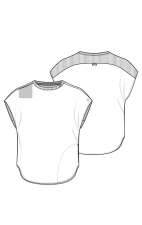 MC703 AMP Haut Missy avec Manches Dolman Pliable par Med Couture