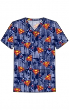 TF788 Tooniforms Men's Print 2 Pocket V-Neck Top by Cherokee Uniforms - Metropolis Force