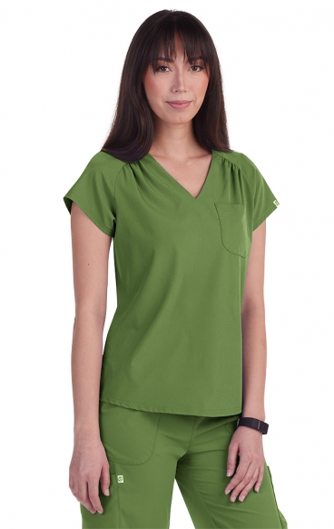 *FINAL SALE L 1118 Planet koi Kailani Contemporary Chest Pocket Top