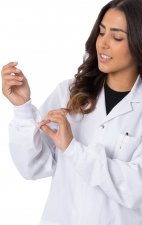 4622 Greentown Classix Unisex Snap Front Full Length Lab Coat 100% Cotton With Cuffs