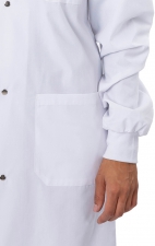 4622 Greentown Classix Unisex Snap Front Full Length Lab Coat 100% Cotton With Cuffs