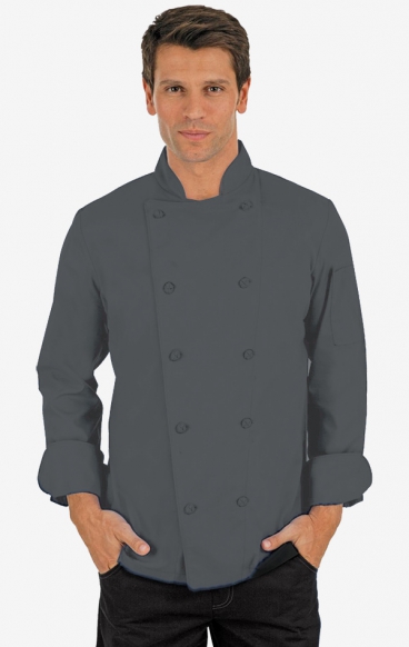 CC250 Voir des hommes - CC250 Classique chef Coat - Charcoal CC250 Voir des hommes - CC250 Classique chef Coat - Charcoal