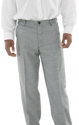 34P MOBB Pantalon HOUNDSTOOTH à devant plat