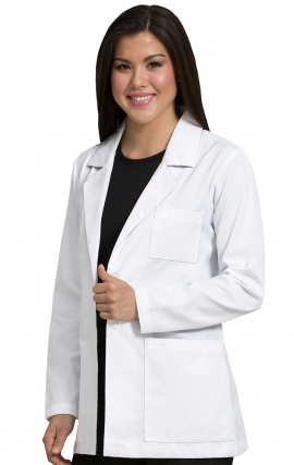 8660 Med Couture Notched Collar Lab Coat With Back Pleat