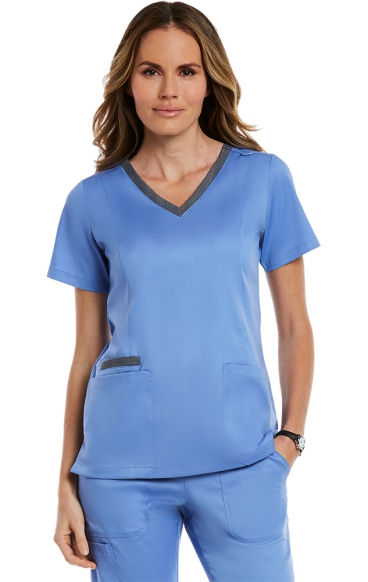 3502 Matrix Both Side Contrast V-Neck Top - Maevn 3502 Matrix Both Side Contrast V-Neck Top - Maevn