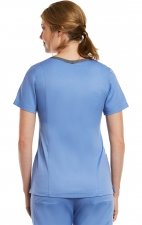 3502 Matrix Both Side Contrast V-Neck Top - Maevn