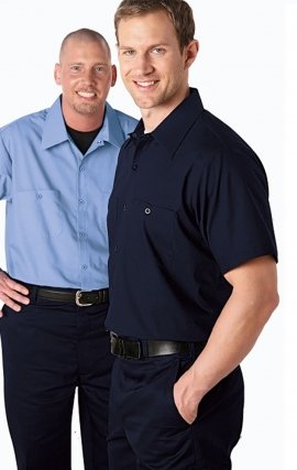 *FINAL SALE MOBB S301 Short Sleeve Button Front Work Shirt