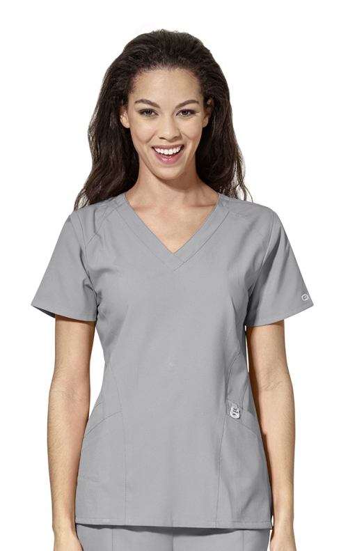 Ladies' Pewter V-neck Scrub Top – Gusts of Big Timber