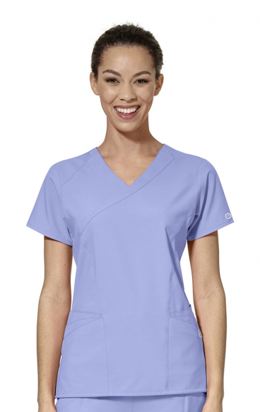 6455 W123 Asymmetrical Mock Wrap Top by WINK 6455 W123 Asymmetrical Mock Wrap Top by WINK