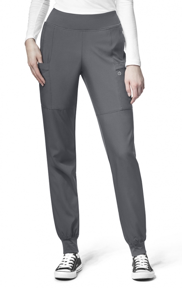 5555P Petite W123 de WonderWink - Ceinture Confort Pantalon de jogging cargo - Entrejambe: 28po 5555P Petite W123 de WonderWink - Ceinture Confort Pantalon de jogging cargo - Entrejambe: 28po