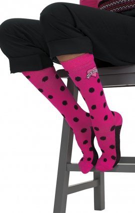 QB155 koi Betsey Compression Socks (1Pk) - Betseys Ikat Dot