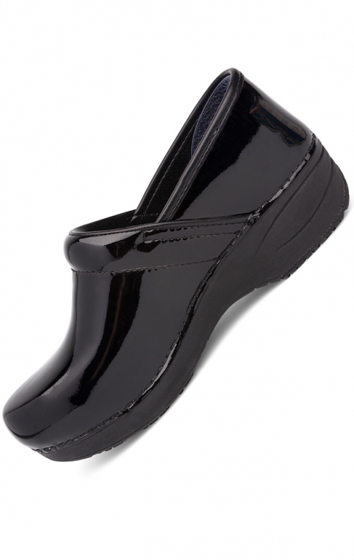Wide XP 2.0 Black Patent Slip Resistant Women's Clog by Dansko ...