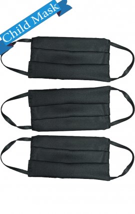 Enfant AV-FMCHILD masque réutilisable en tissu noir 3 Pack - * VENTE FINALE