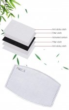 10-PACK - Filtre remplaçable à cinq couches de charbon actif PM2.5
