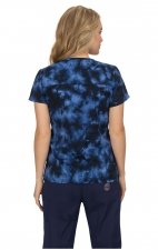 *FINAL SALE 352PR koi – Haut imprimé en croisement Serena : Shiborhi (Navy)