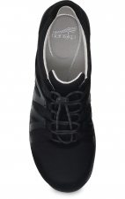 Henriette Wide Black/Black Suede by Dansko - Natural Arch Technology & Stain-protected Leather Uppers