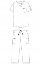 *FINAL SALE 306/306 PINK MOBB Classic Scrub Set - Two Piece (Top & Pant)