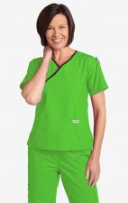 *FINAL SALE MOBB 323/312 Lime Green/Black Two Piece Criss Cross Flip Flap Scrub Set