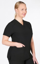 T8010 The DeeDee - Ridiculously Soft Mentality by MOBB - V-neck Top With Three Pockets