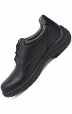 Men's Walker Lace-Up in Black Smooth Leather